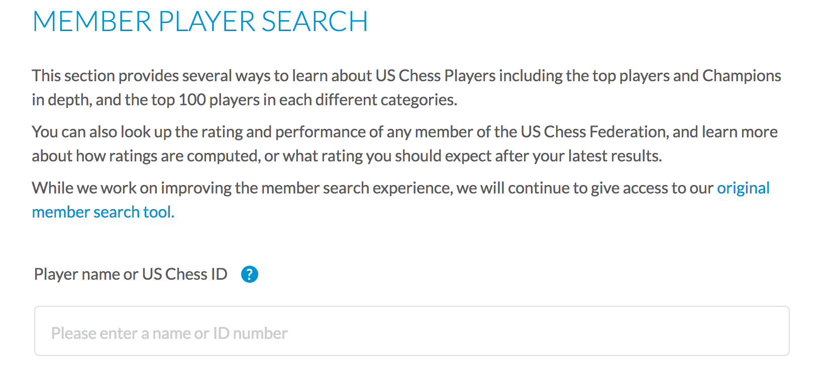 US Chess Federation ID